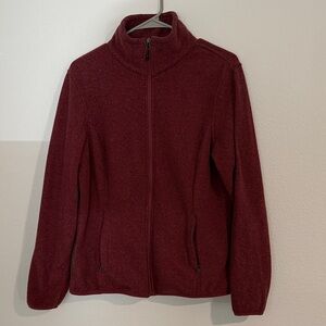 Amazon Essentials Women's Maroon Teddy Jacket